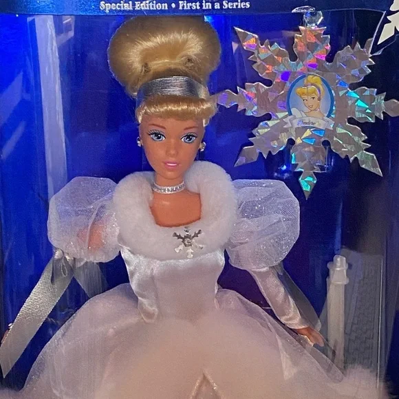 Mattel Holiday Princess Cinderella Barbie- Blue and Silver - Picture 2 of 9